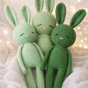 Doudou lapin au crochet 30 cm fait main