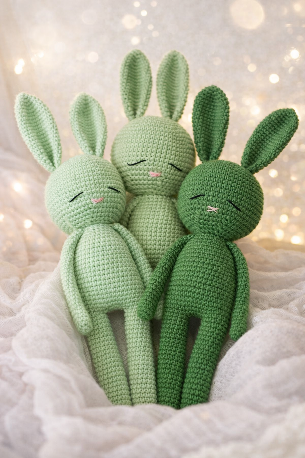 Doudou lapin au crochet 30 cm fait main