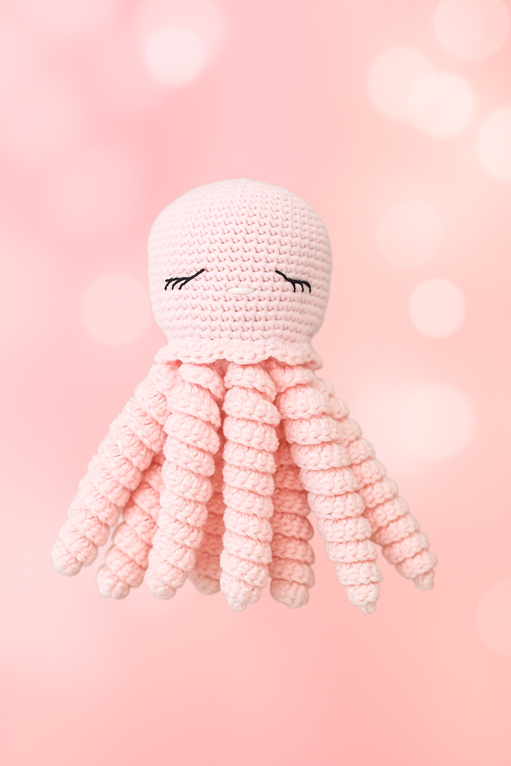 Doudou pieuvre bébé au crochet – Fait main en coton – Image 10